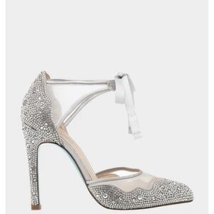Betsey Johnson Silver Embellished Heels